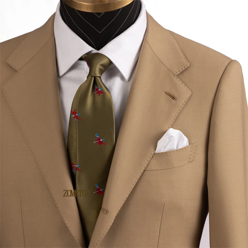 Striped Silk-Feel Necktie – Classic Business & Wedding Tie | Men's