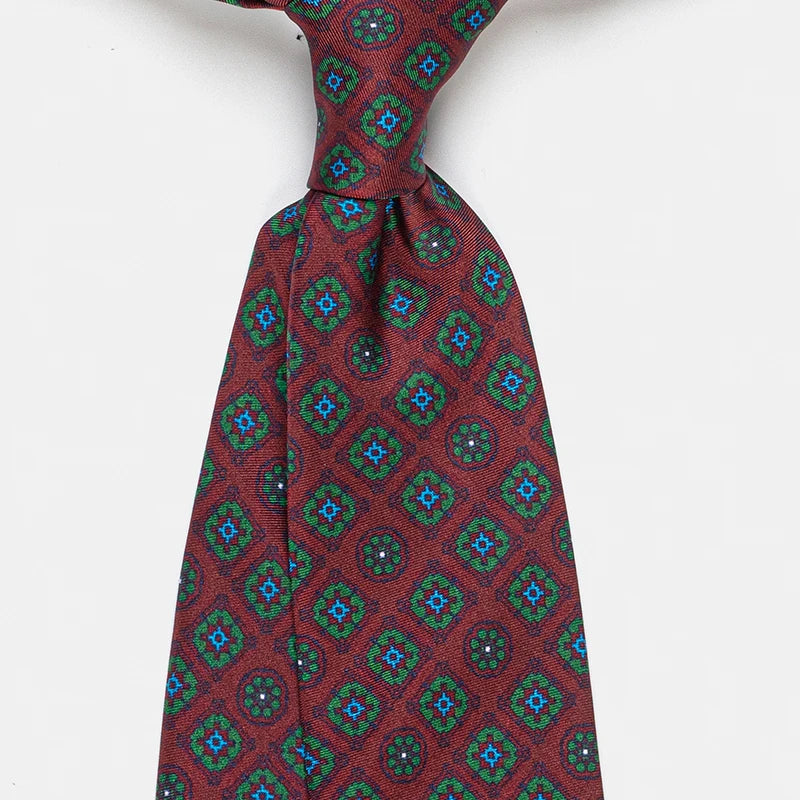 100% Silk Floral Necktie – Luxury Wedding & Business Tie | Men's
