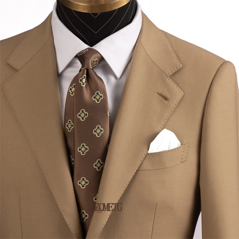 Striped Silk-Feel Necktie – Classic Business & Wedding Tie | Men's