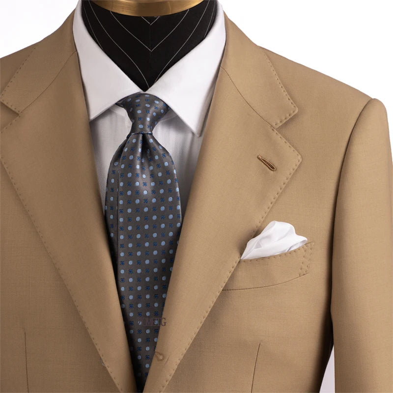 Striped Silk-Feel Necktie – Classic Business & Wedding Tie | Men's