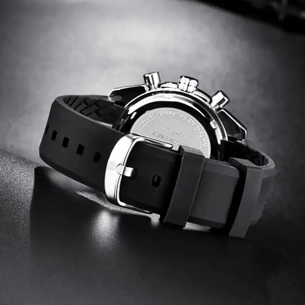 Pagani Design PG-5140 Men's Chronograph Watch | Luminous | Silicone Strap | 3ATM