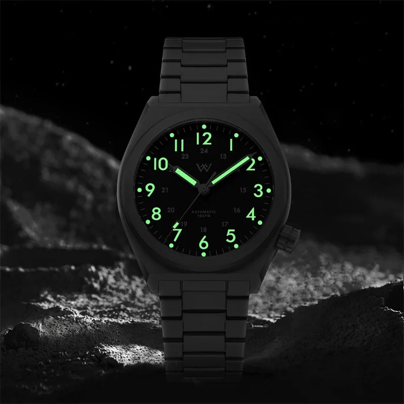 Welly Merck 216M Automatic Pilot Watch – 2565 Movement, AR Sapphire Crystal, 100m Water Resistant