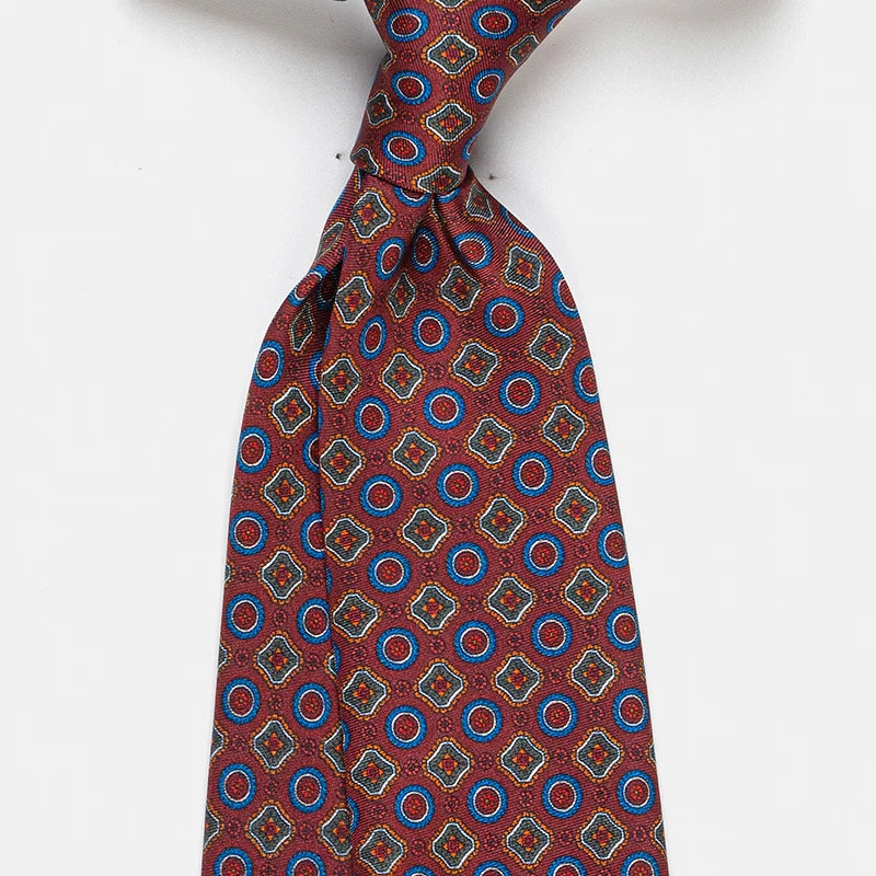 100% Silk Floral Necktie – Luxury Wedding & Business Tie | Men's
