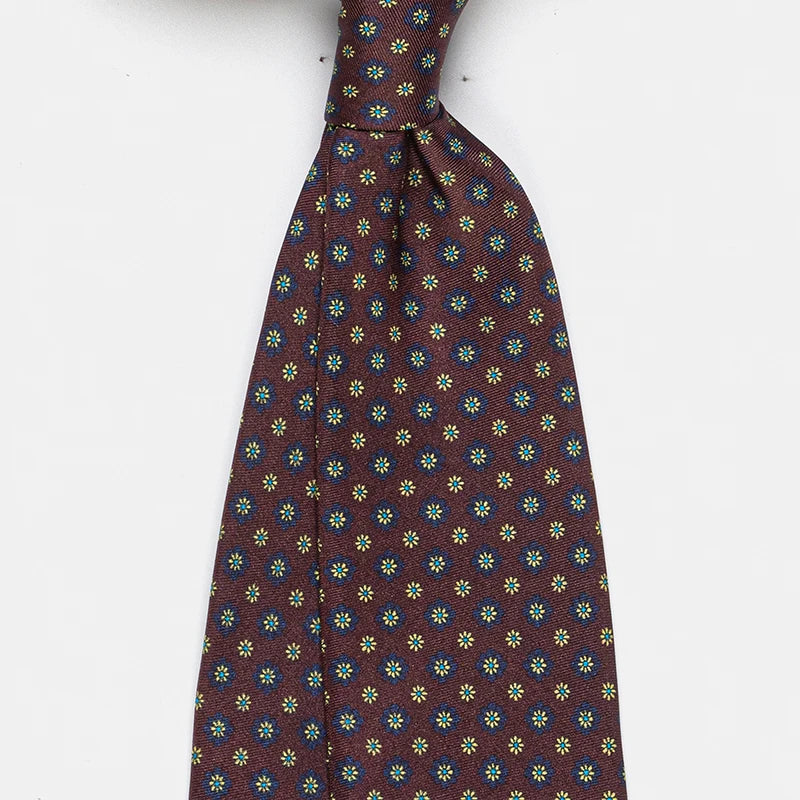100% Silk Floral Necktie – Luxury Wedding & Business Tie | Men's