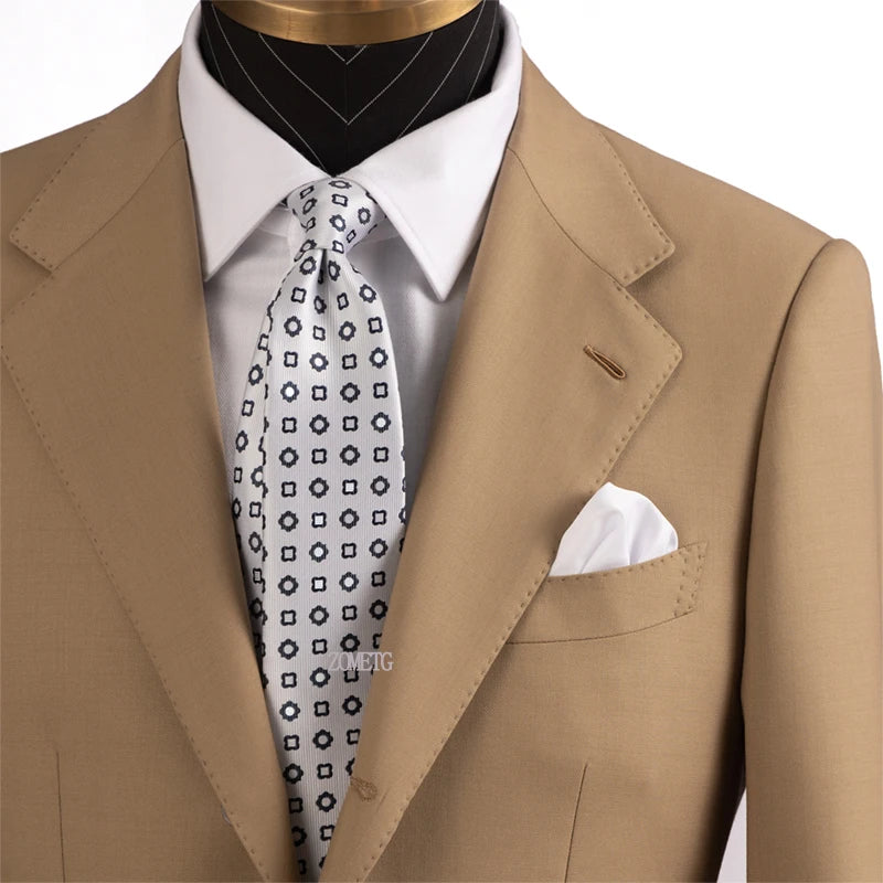 Striped Silk-Feel Necktie – Classic Business & Wedding Tie | Men's