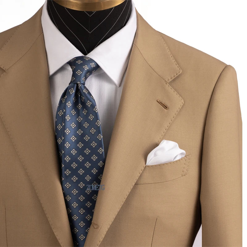 Striped Silk-Feel Necktie – Classic Business & Wedding Tie | Men's