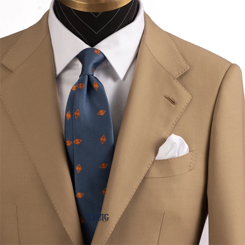Striped Silk-Feel Necktie – Classic Business & Wedding Tie | Men's