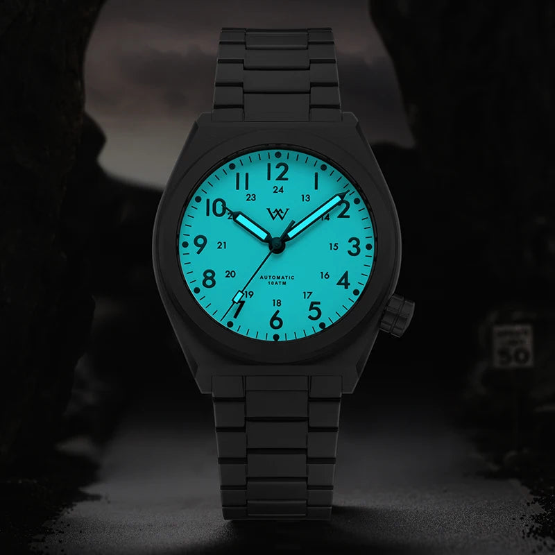 Welly Merck 216M Automatic Pilot Watch – 2565 Movement, AR Sapphire Crystal, 100m Water Resistant