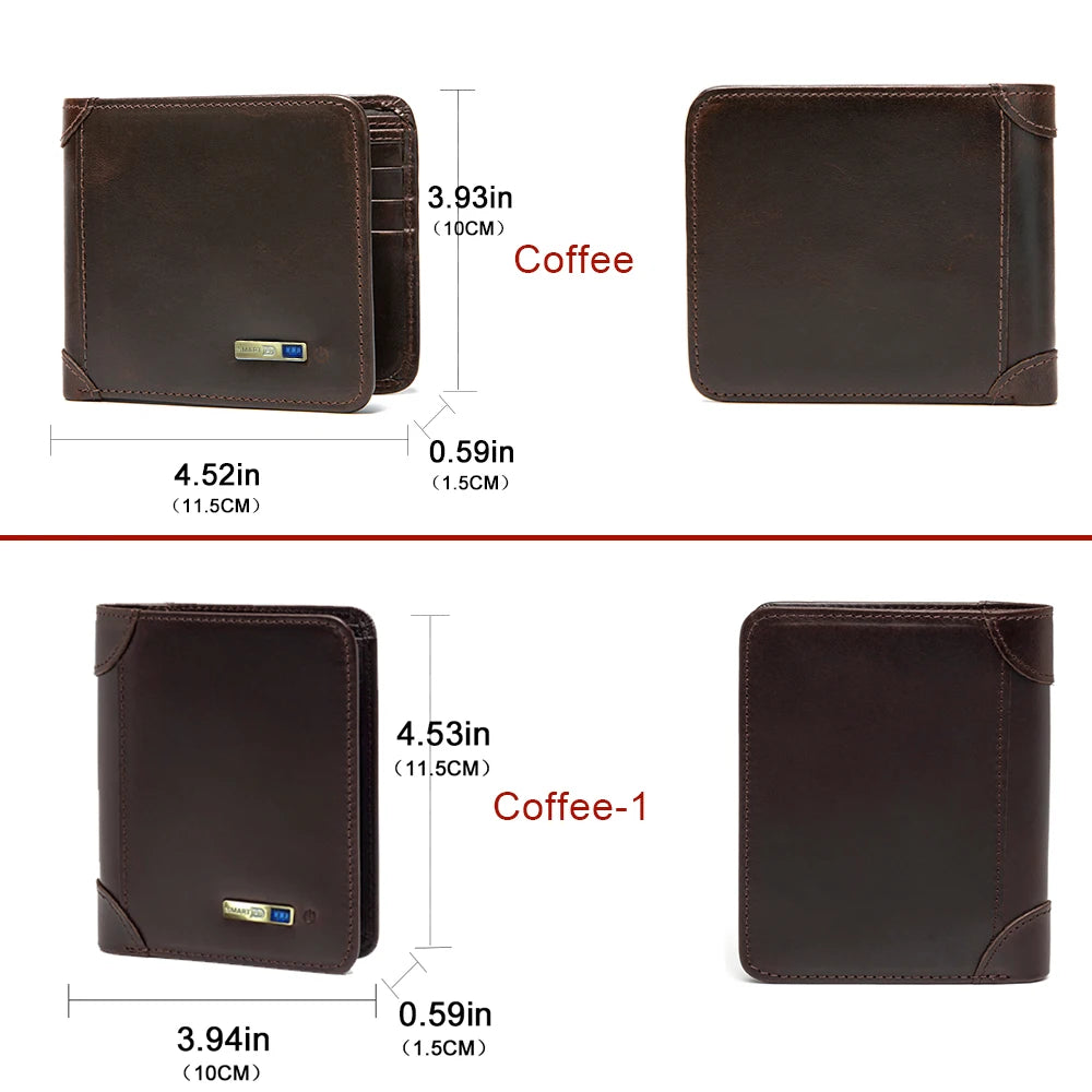 Smart Tracker Genuine Leather Bifold Wallet