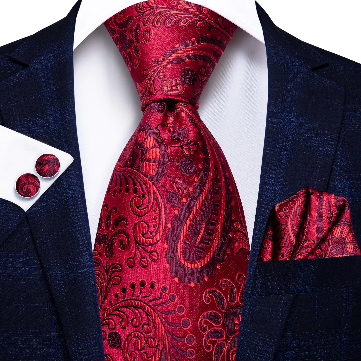 Hi-Tie Men's 100% Silk Paisley Necktie – 8.5cm | 15 Colours