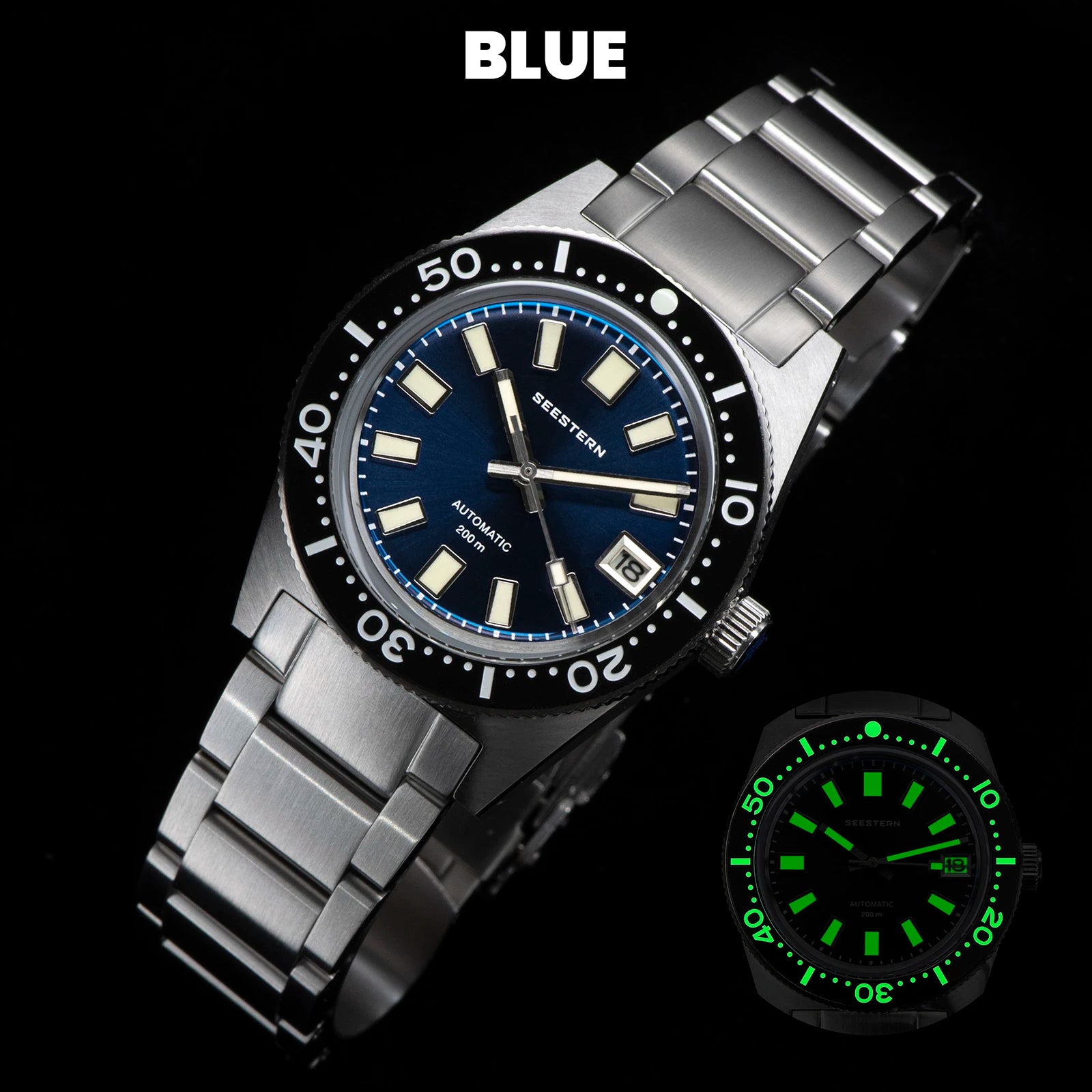 Seestern 62MAS V3 Automatic Dive Watch – NH35A, Domed Sapphire, 37mm, 200m Water Resistant