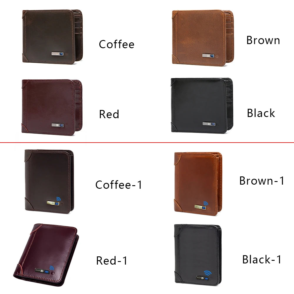Smart Tracker Genuine Leather Bifold Wallet