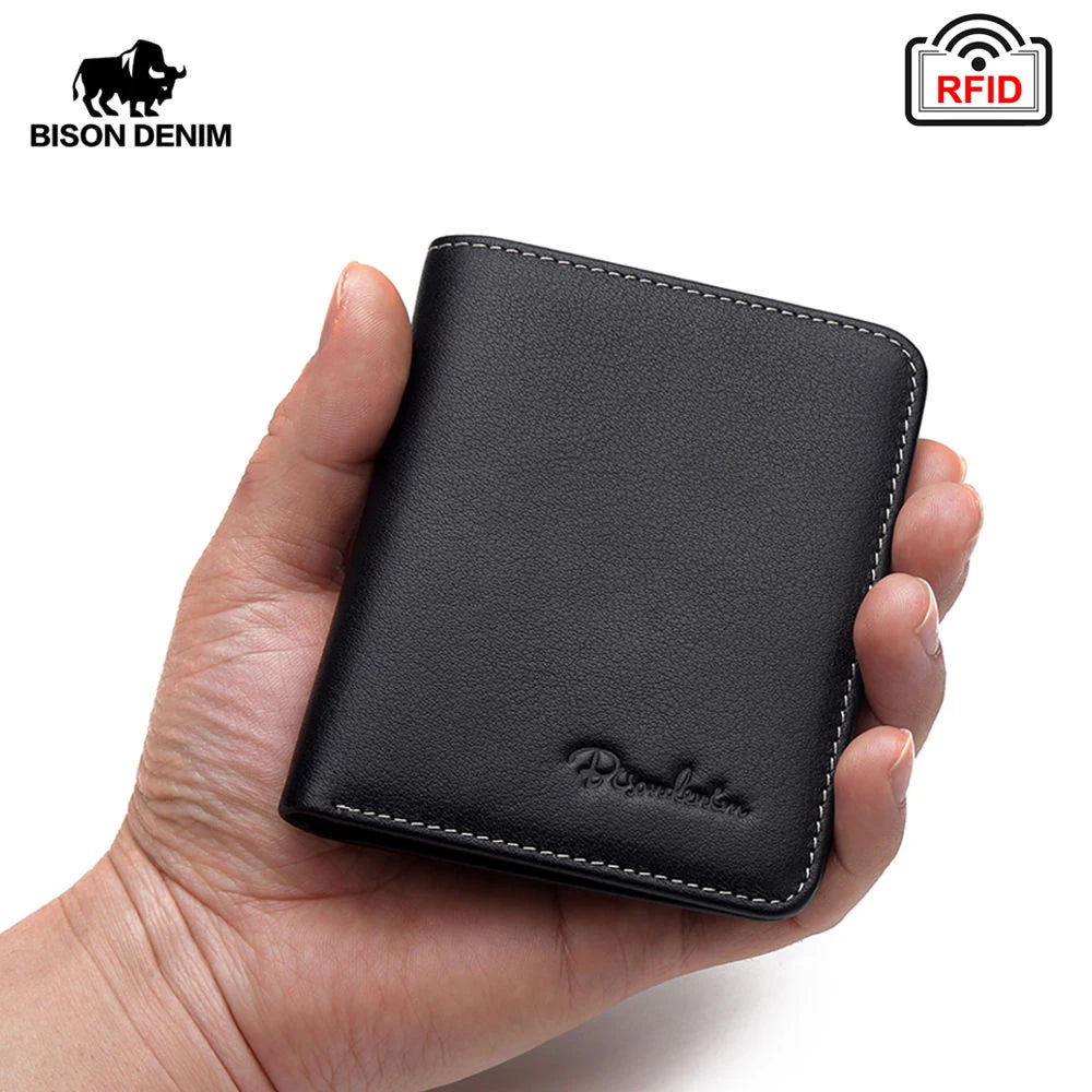 BISON DENIM Leather Bifold Wallet – Gift Edition