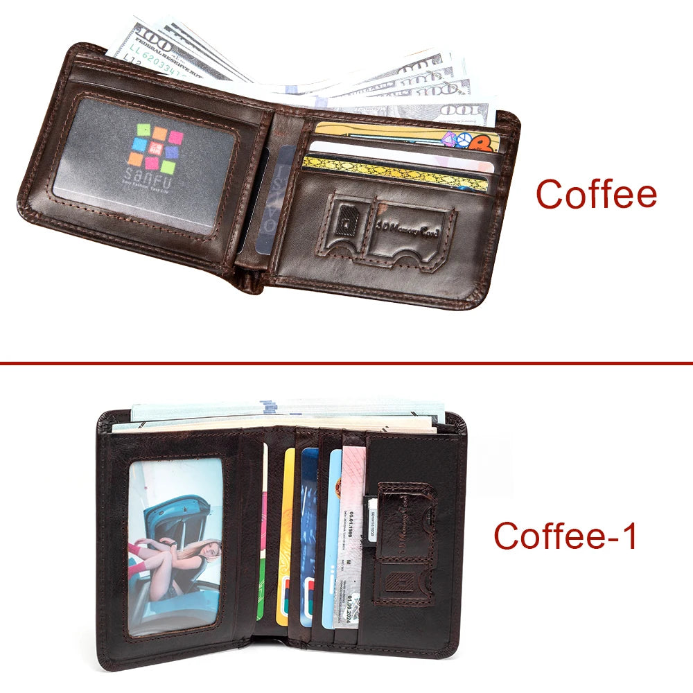 Smart Tracker Genuine Leather Bifold Wallet