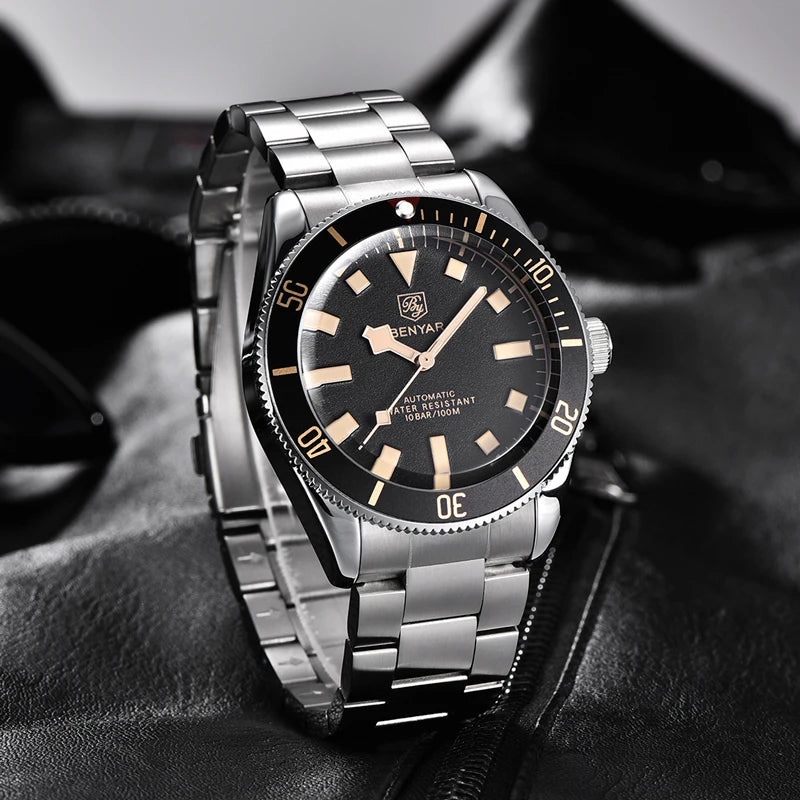 BENYAR BY-5179M Automatic Watch — BB58-Inspired Sport & Business, Super-LumiNova, 50M