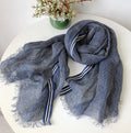 Men's 100% Linen Scarf | Lightweight Shawl & Wrap