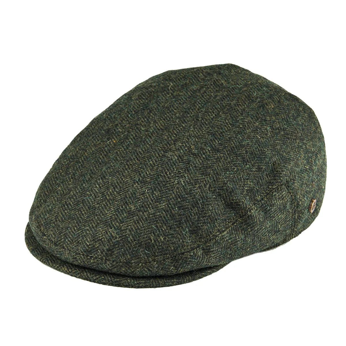 VOBOOM Wool Tweed Herringbone Flat Cap – Newsboy & Ivy Hat for Men & Women
