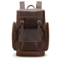 Luufan Genuine Leather Backpack – Vintage Crazy Horse, 15.6" Laptop, 20–35L
