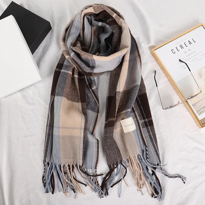Plaid Long Scarf