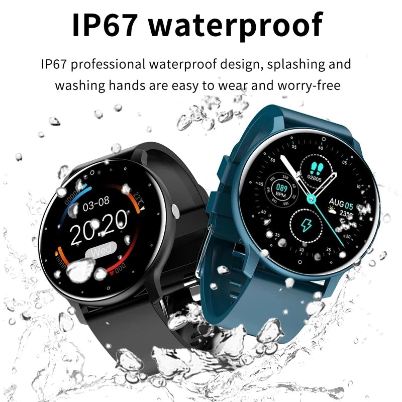 LIGE Smart Watch – 1.28" Round Display, Heart Rate, Blood Pressure, IP67