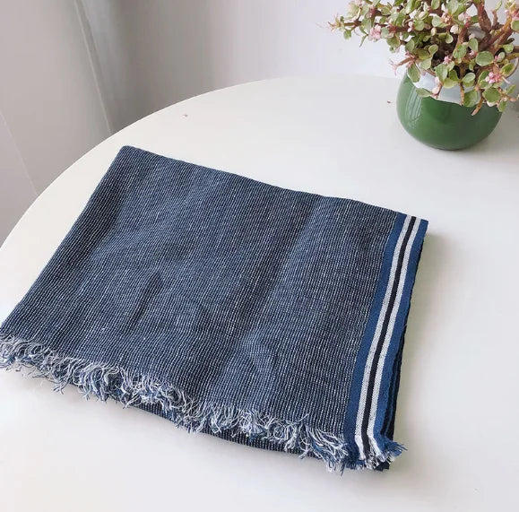 Men's 100% Linen Scarf | Lightweight Shawl & Wrap
