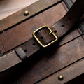 Men High Quality Genuine Leather Belt Luxury Designer Belts Men Cowskin Copper Buckle Male Jeans Belt Cowboy