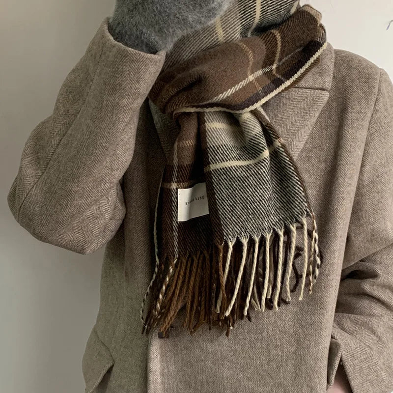 Plaid Long Scarf