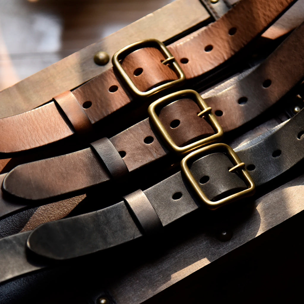 Men High Quality Genuine Leather Belt Luxury Designer Belts Men Cowskin Copper Buckle Male Jeans Belt Cowboy
