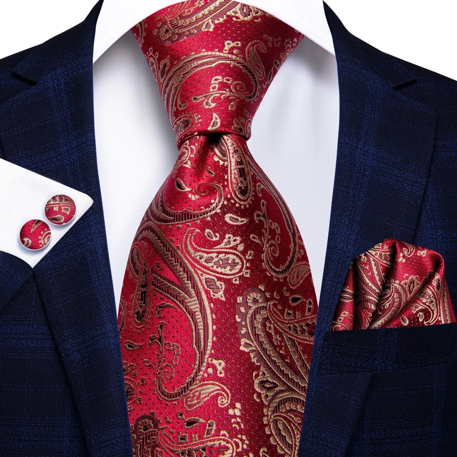 Hi-Tie Men's 100% Silk Paisley Necktie – 8.5cm | 15 Colours