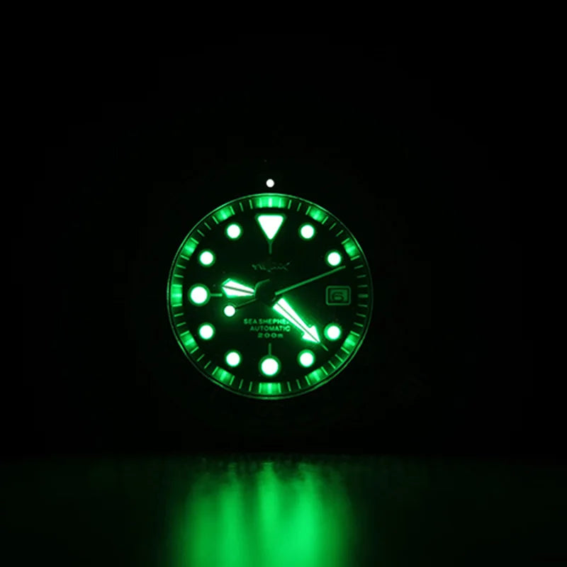 HEIMDALLR Men Automatic Watch 47mm Tuna Mechanical Wristwatch Diver 20ATM Waterproof Luminous Sapphire Mirror Ceramic Bezel NH35