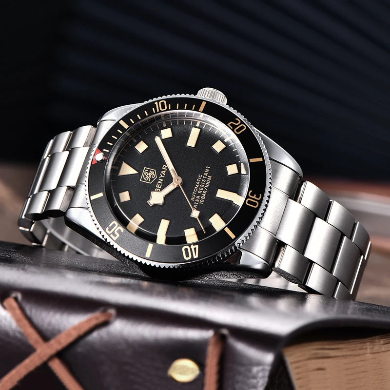 BENYAR BY-5179M Automatic Watch — BB58-Inspired Sport & Business, Super-LumiNova, 50M