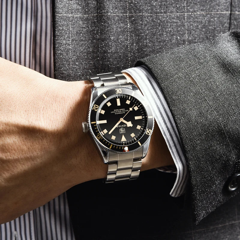 BENYAR BY-5179M Automatic Watch — BB58-Inspired Sport & Business, Super-LumiNova, 50M