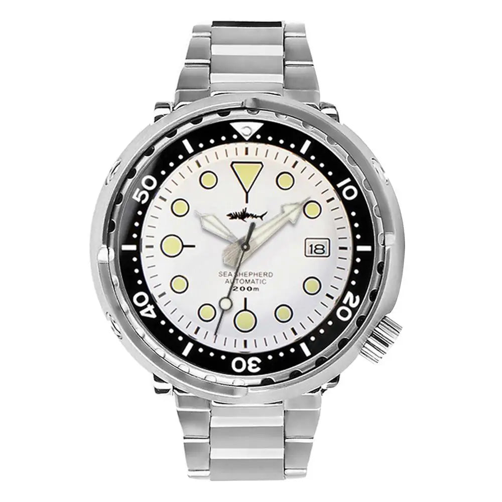 HEIMDALLR Men Automatic Watch 47mm Tuna Mechanical Wristwatch Diver 20ATM Waterproof Luminous Sapphire Mirror Ceramic Bezel NH35