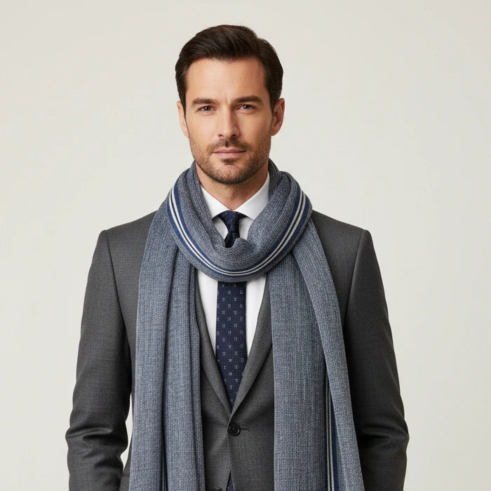 Men's 100% Linen Scarf | Lightweight Shawl & Wrap