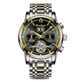 POEDAGAR Business Watch Men Automatic Mechanical Tourbillon Watch Luxury Fashion Stainless Steel Sport Watches Relogio Masculino