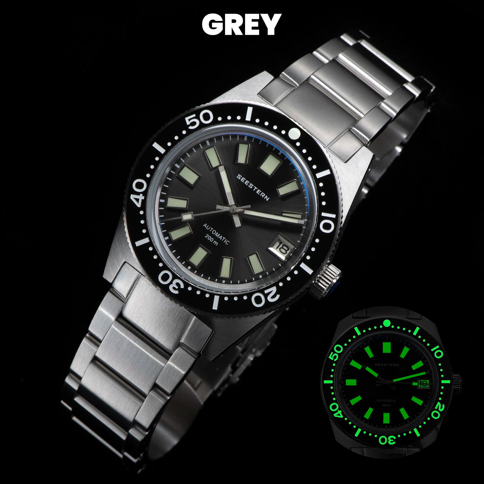 Seestern 62MAS V3 Automatic Dive Watch – NH35A, Domed Sapphire, 37mm, 200m Water Resistant