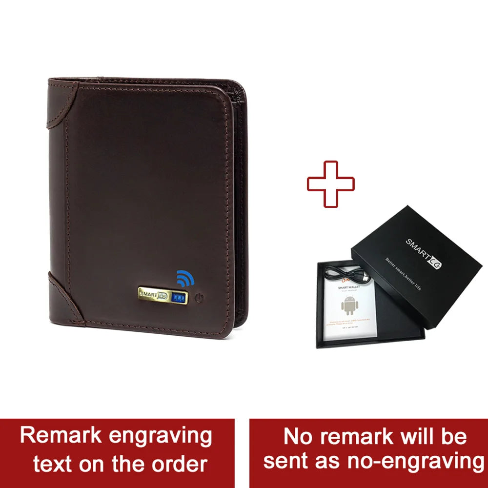 Smart Tracker Genuine Leather Bifold Wallet