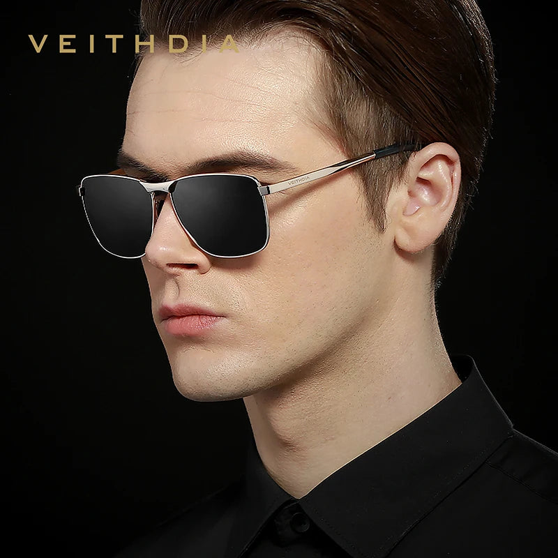 VEITHDIA Vintage Sports Sunglasses | Alloy Frame | Polarized UV400