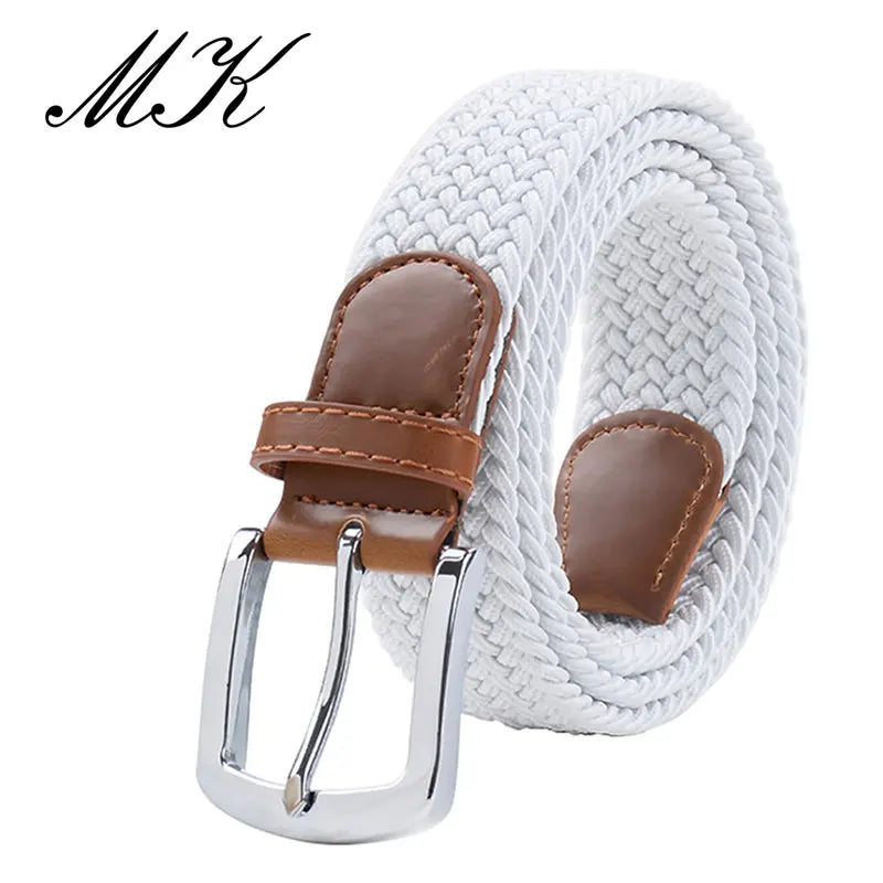 MaiKun Men's Canvas Elastic Belt – Military Pin Buckle