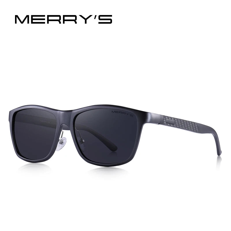 Merry's Men's HD Polarised Rectangle Sunglasses — Aluminium Frame