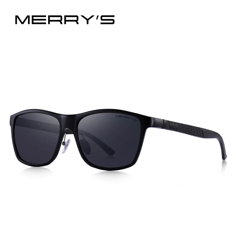 Merry's Men's HD Polarised Rectangle Sunglasses — Aluminium Frame