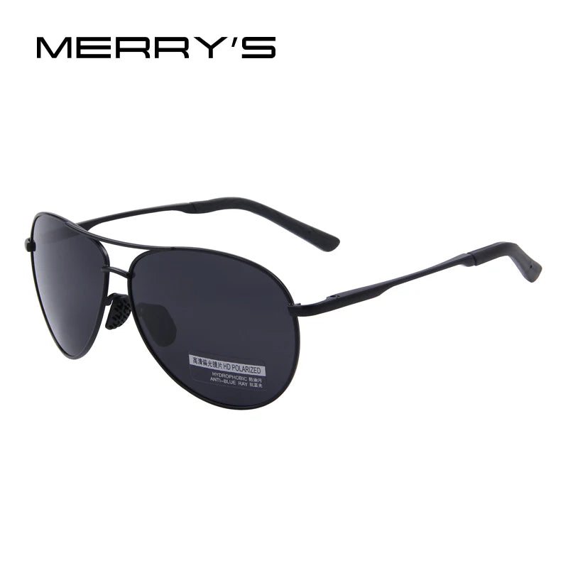 Merry's Men's Polarised Shield Sunglasses — Vintage-Inspired Alloy Frame