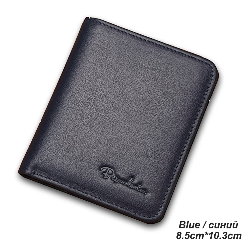 BISON DENIM Genuine Leather Bifold Wallet