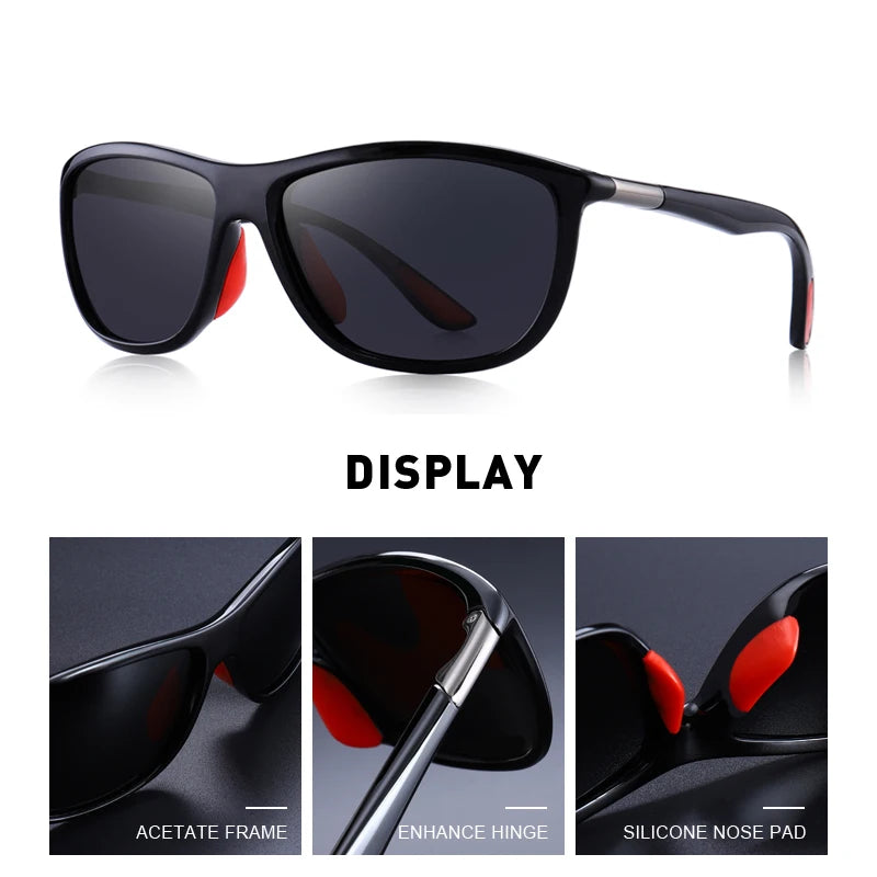 Merry's Men's HD Polarised Oval Sunglasses — Sports & Fishing