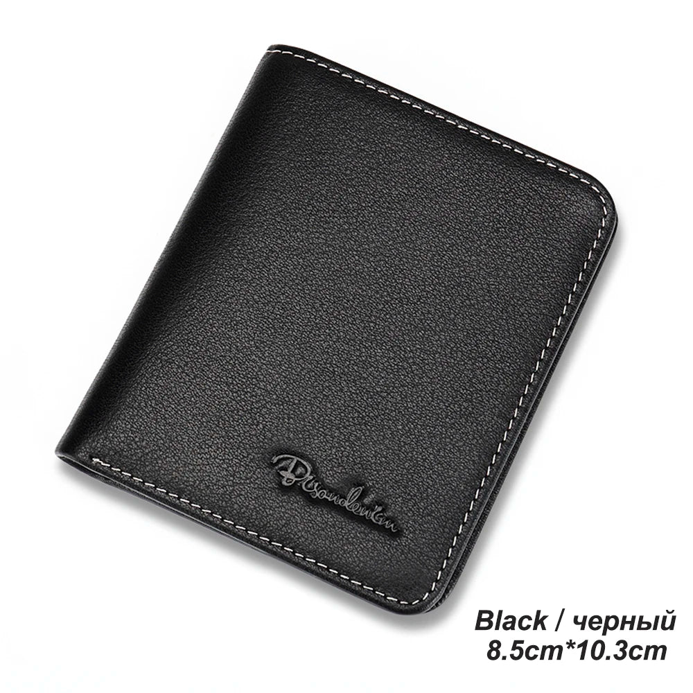 BISON DENIM Genuine Leather Bifold Wallet