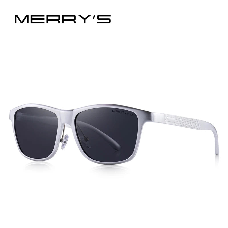 Merry's Men's HD Polarised Rectangle Sunglasses — Aluminium Frame