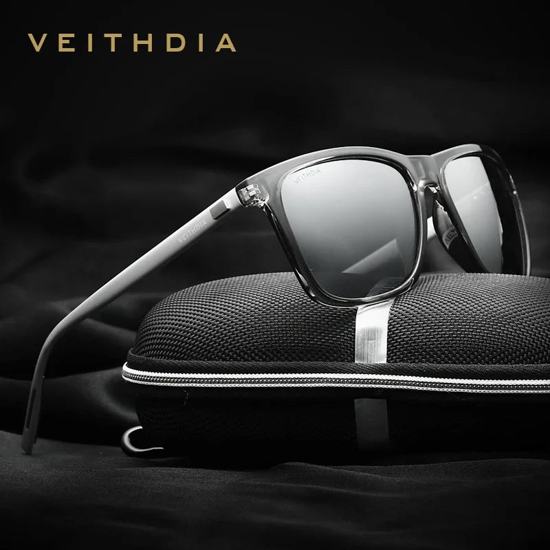 VEITHDIA Vintage Square Sunglasses | Aluminium Frame | Polarized UV400