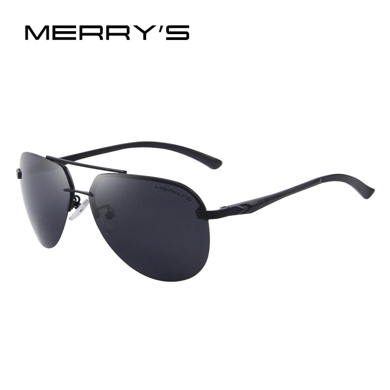 Merry's Men's Polarised Rimless Sunglasses — Aluminium Alloy Frame