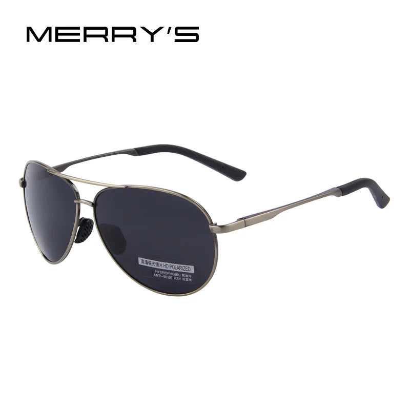 Merry's Men's Polarised Shield Sunglasses — Vintage-Inspired Alloy Frame