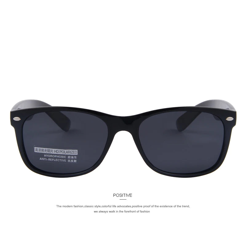 Merry's Men's Polarised Retro Rivet Sunglasses — Vintage-Inspired Rectangle Frame